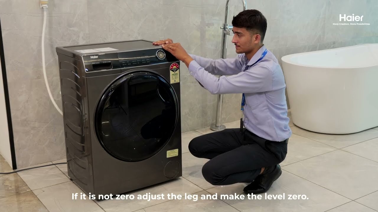 Front Load Washing Machine installation || Haier India