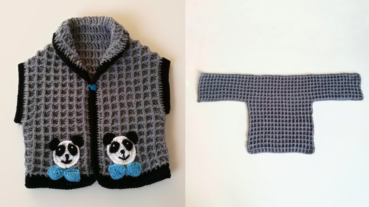 Waffle 💙 T 💙 Kolay Yelek Nasıl Örülür?🌷