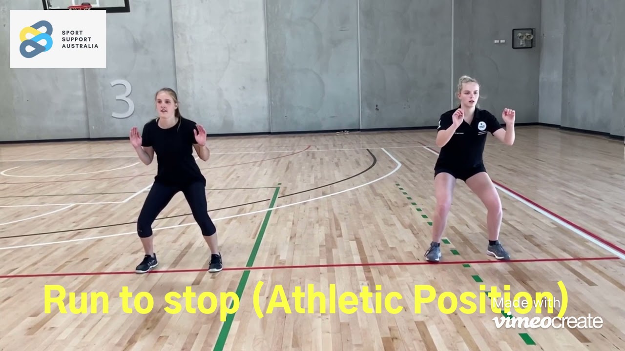SSA Warm Up Activities: Run to Stop (Athletic Position)