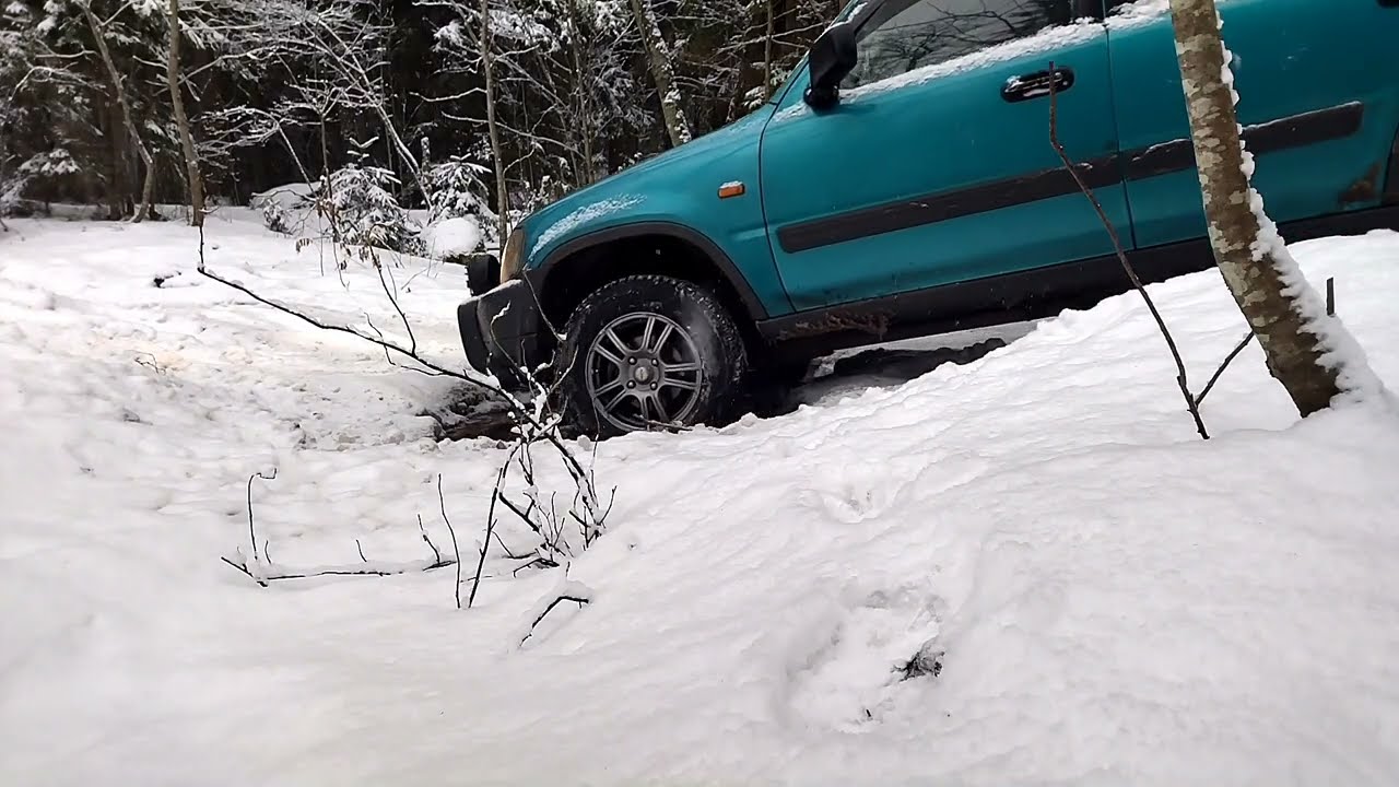 незамёрзший ручей Honda crv rd1 snow