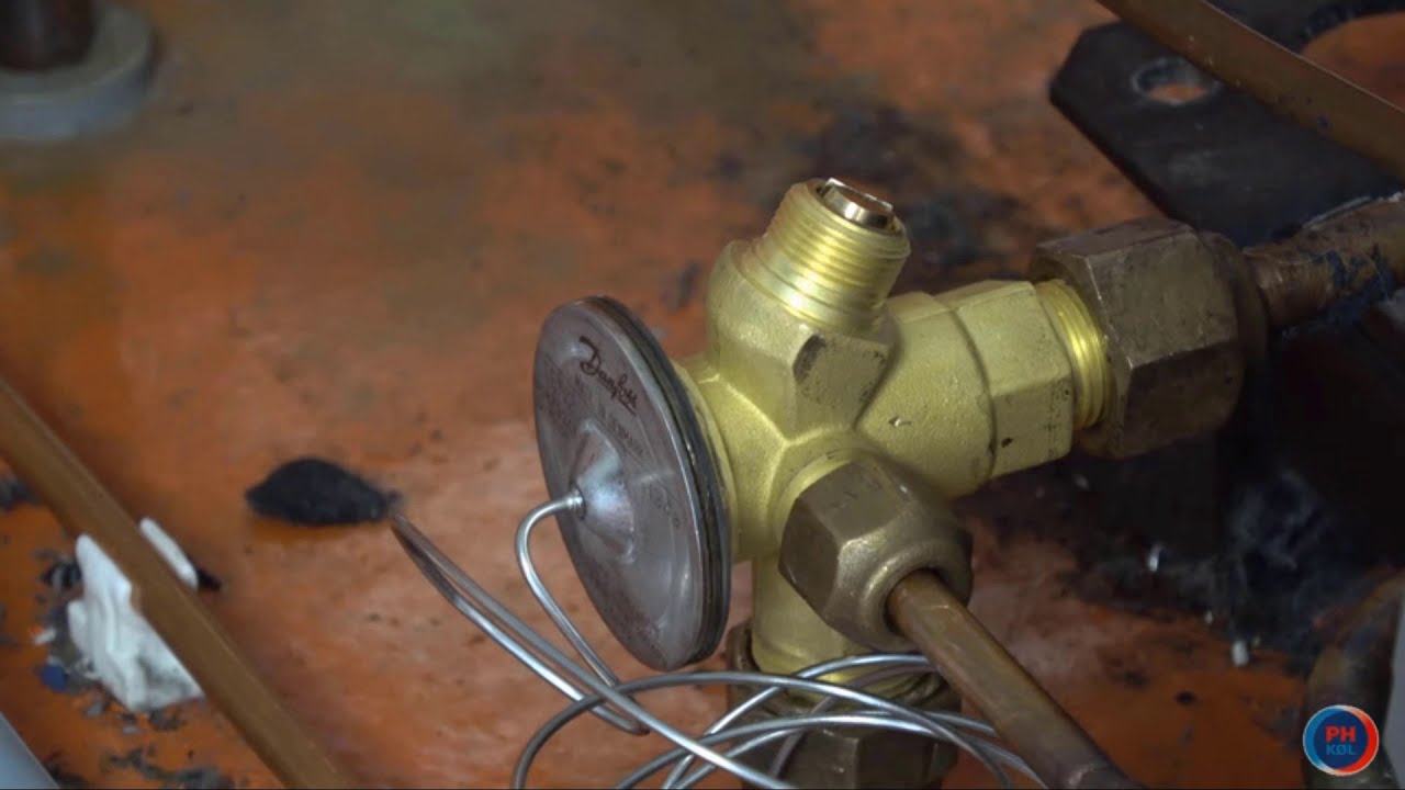 Indregulering af Danfoss T2 og TE2 termostatisk ekspansionsventil efter MSS-kurven