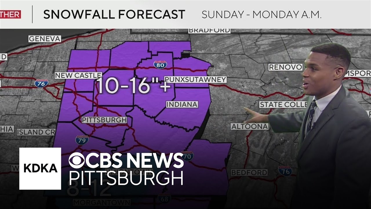 Pittsburgh's nightly forecast as snow begins to make its way into the region