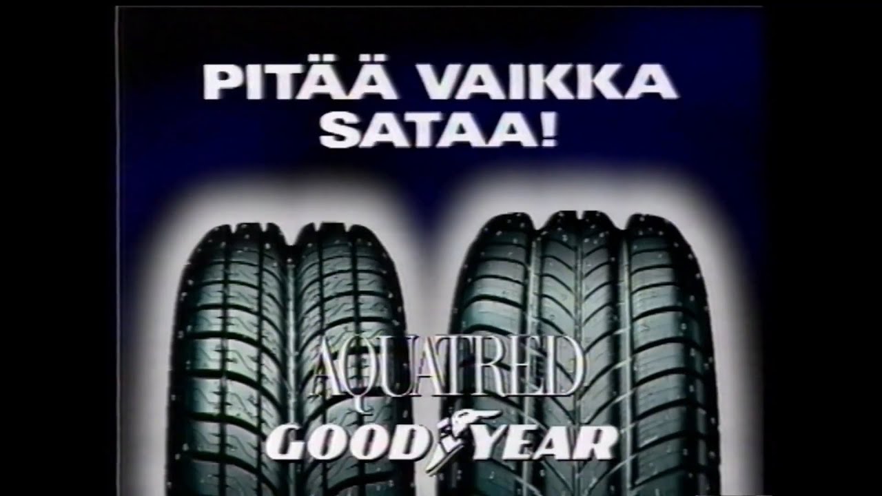 Goodyear Eagle Aquatred CGI keep it even if it rains 30-second commercial (Finland, 1994)