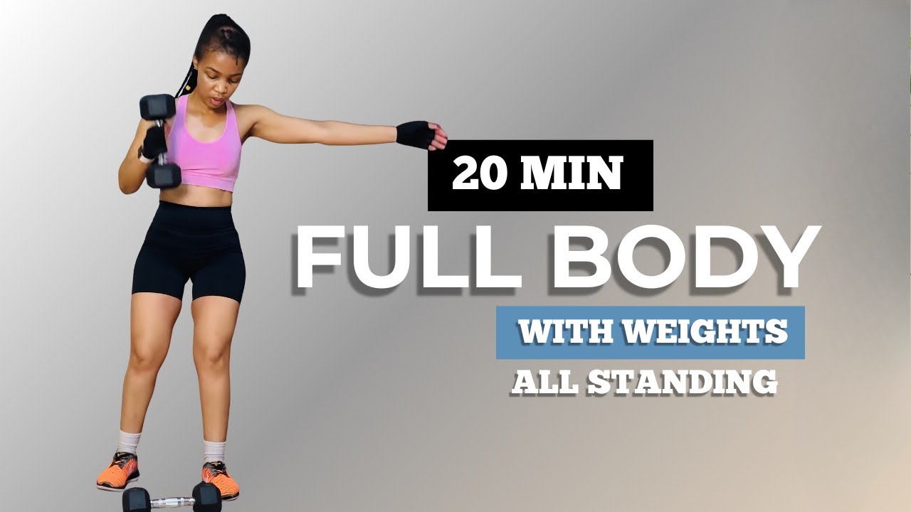 20 Minutes Full Body Workout with Dumbbells | All Standing | At Home Strength Training