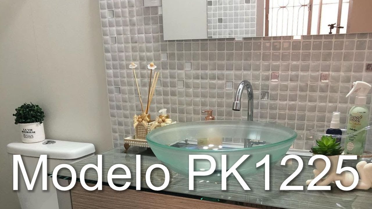 Aplica&ccedil;&atilde;o Pastilha Adesiva KIPASTILHA Banheiro Modelo PK1225