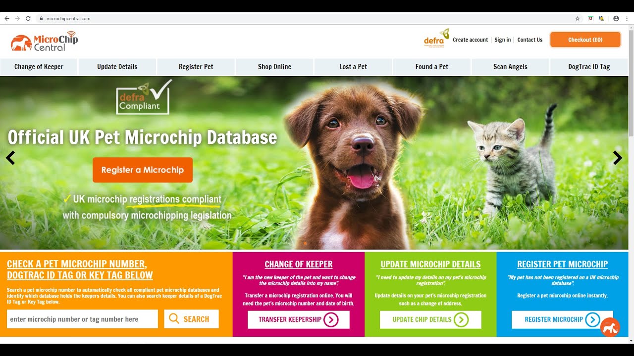 How to Transfer a Pet's Microchip Registration on Microchip Central