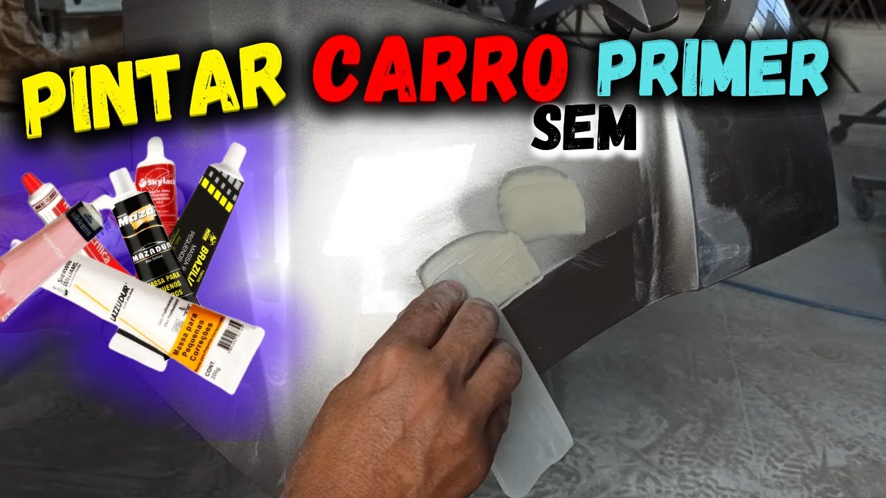 Como PINTAR Carro RAPIDO sem PRIMER com MASSA de PEQUENOS REPAROS | PAINT FAST CAR