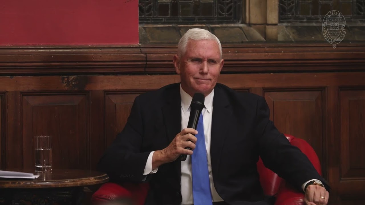 Former Vice President Mike Pence Interview at the Oxford Union