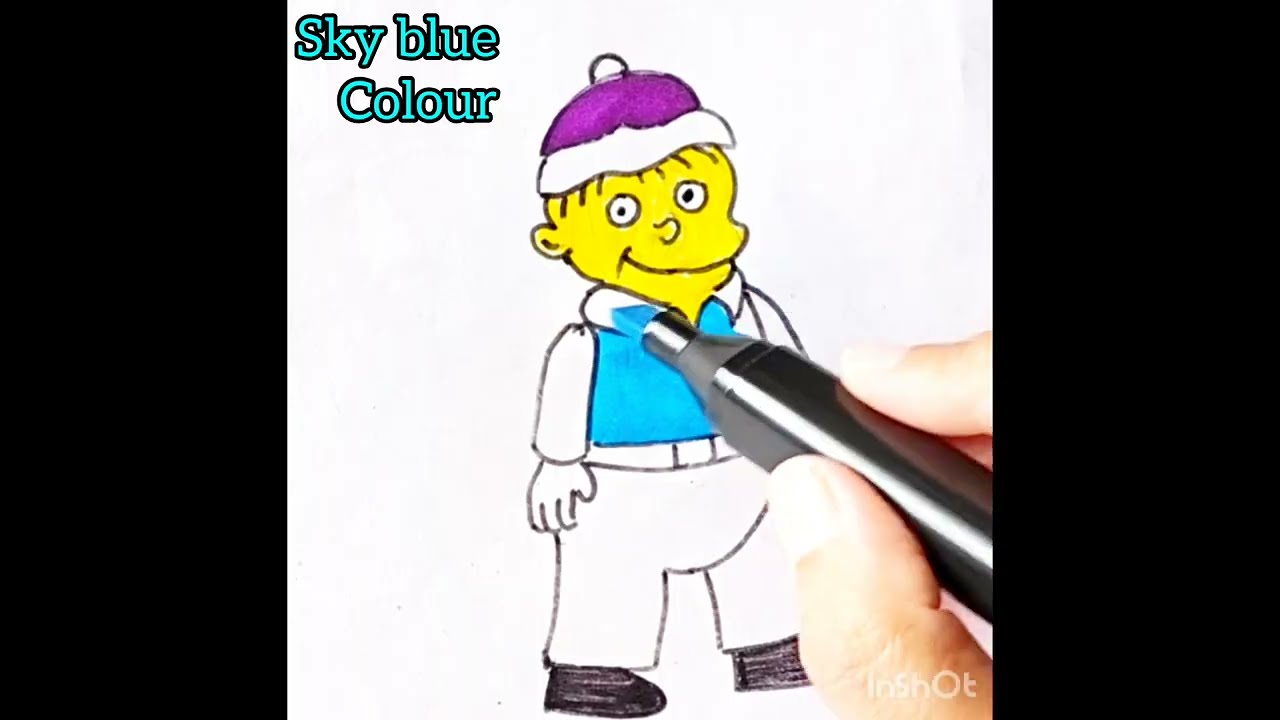 How to Draw Ralph Wiggum from The Simpsons 🎨 | Easy Drawing for Kids