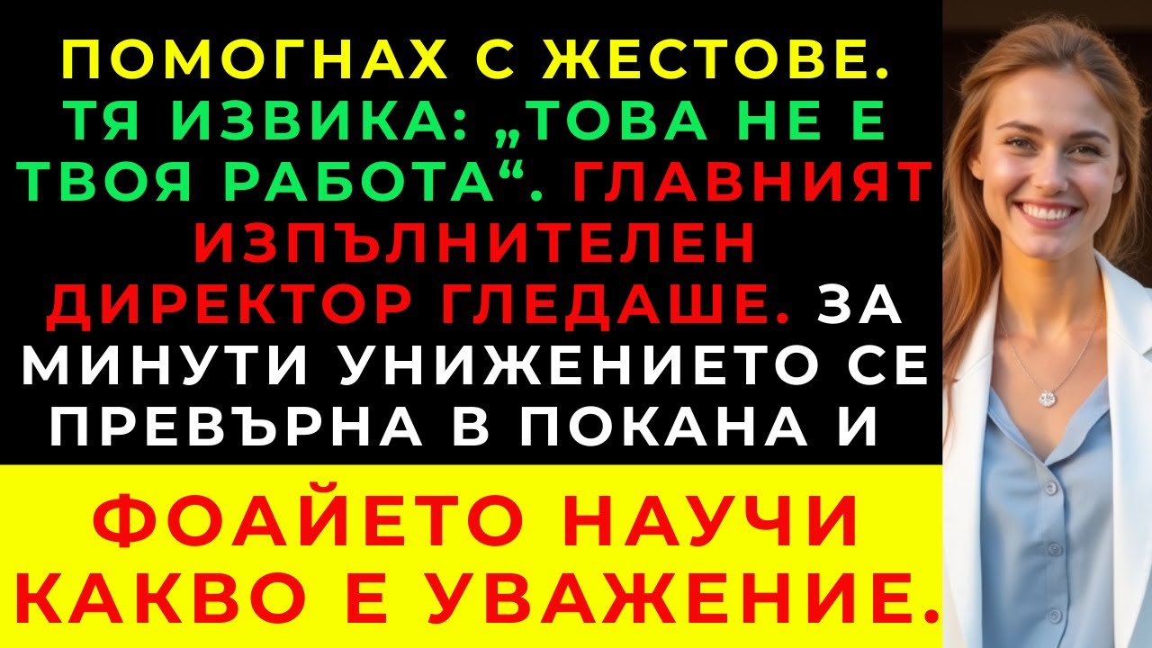 Шефката Ми Ме Унижи, Защото Помогнах На Глух Мъж. Но Главният Изпълнителен Директор Видя Всичко.