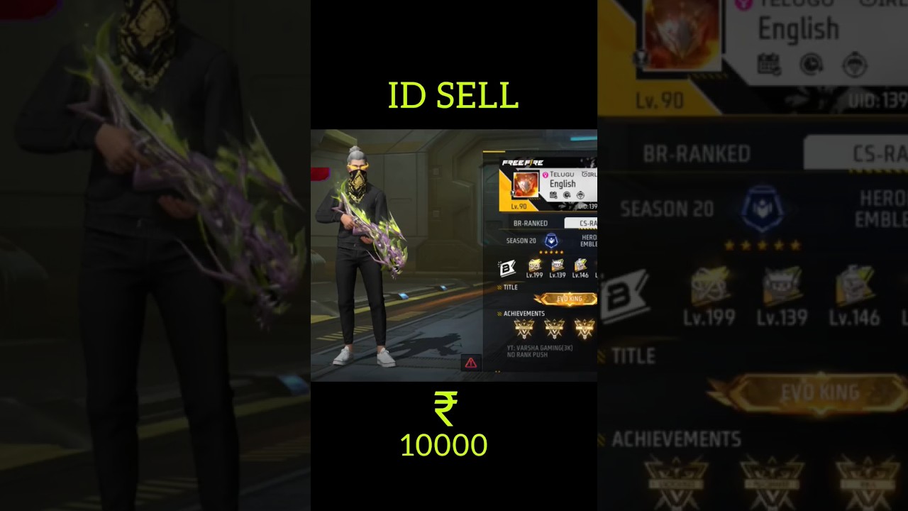 FREE FIRE ID FOR SELL TODAY // ID SELL ONLY 10000 😱//ALL EVO GUN MAX & OP BUNDEL-#viral #video #ff