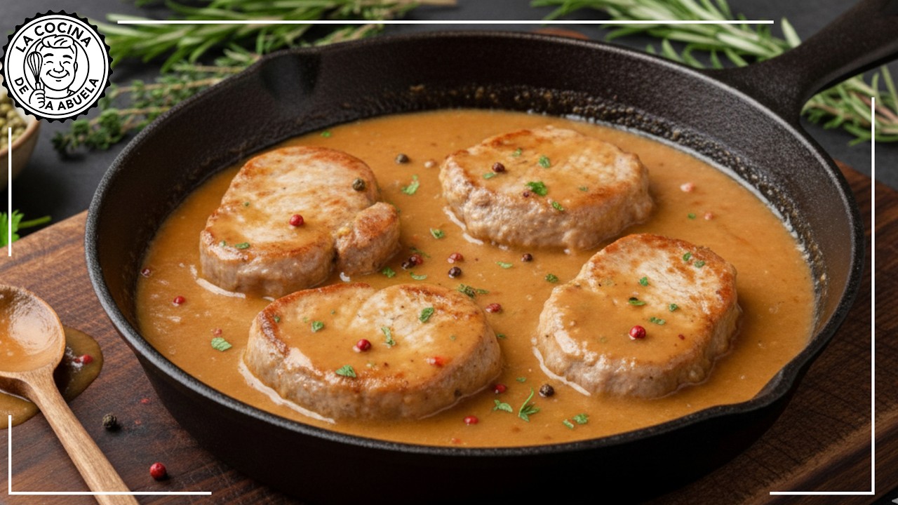 Solomillo a la pimienta con salsa cremosa | La receta más fácil y deliciosa (SOLO 5 EUROS)