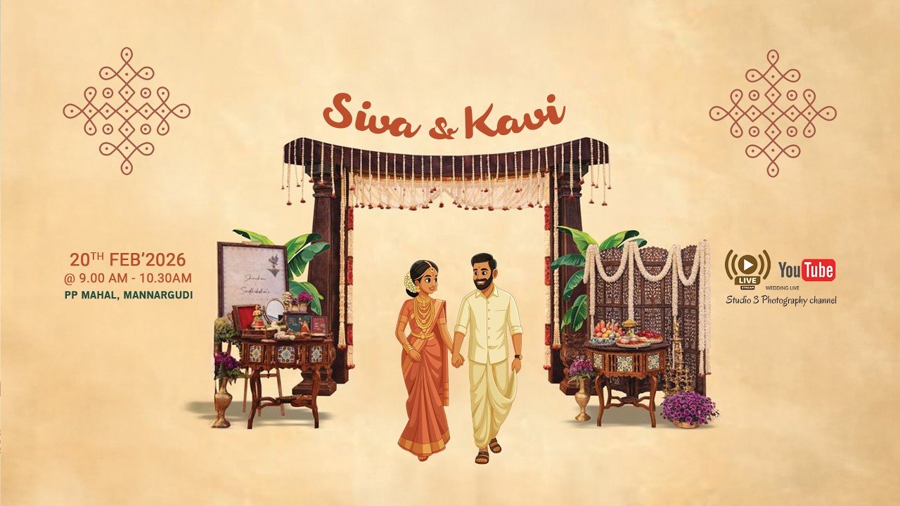 Wedding Live Stream | Siva & Kavi | Studio 3 Photography