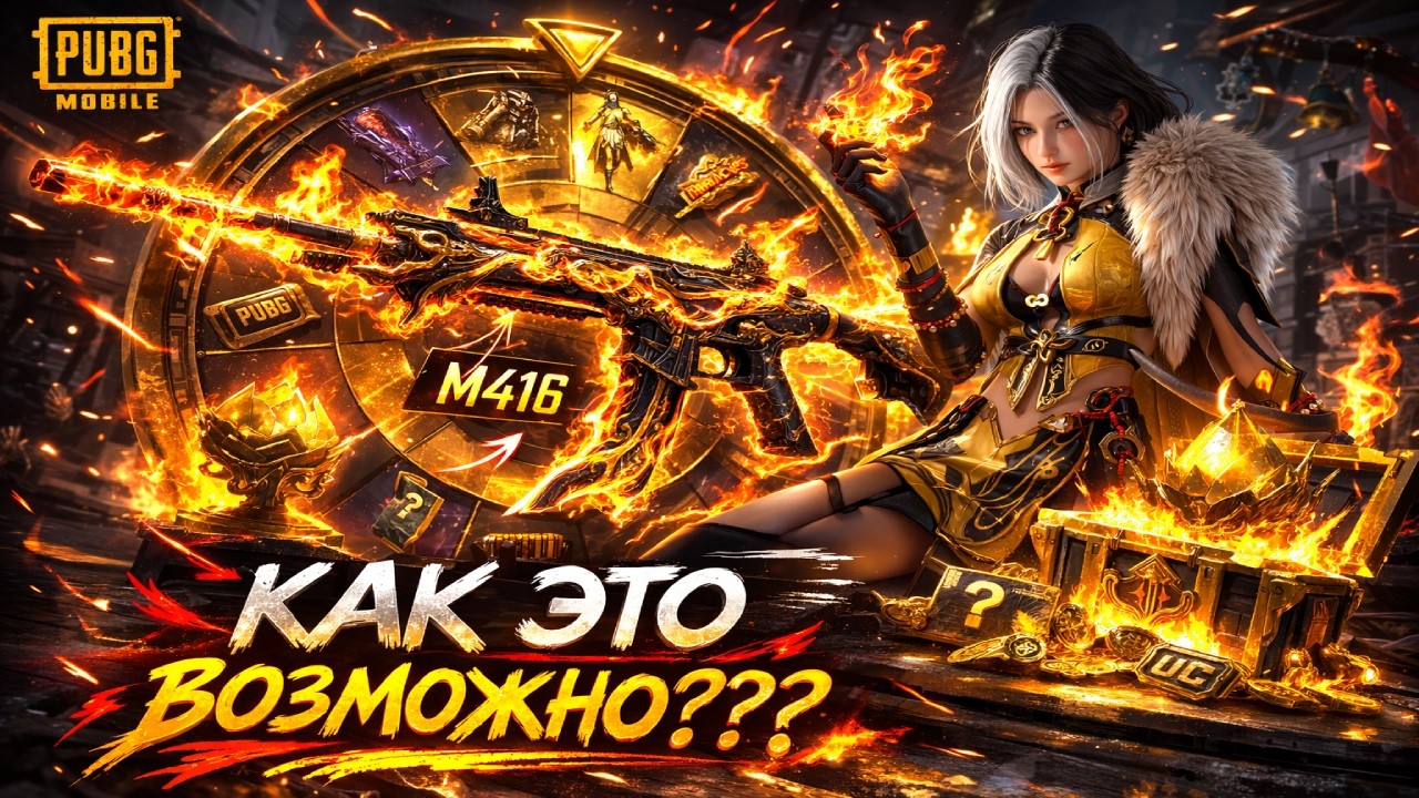 САМОЕ ВЕЗУЧЕЕ ОТКРЫТИЕ ОГНЕННОЙ М416 на 12,000 UC😱OPENCASE | ПАБГ | PUBG MOBILE | ОГНЕННАЯ М416