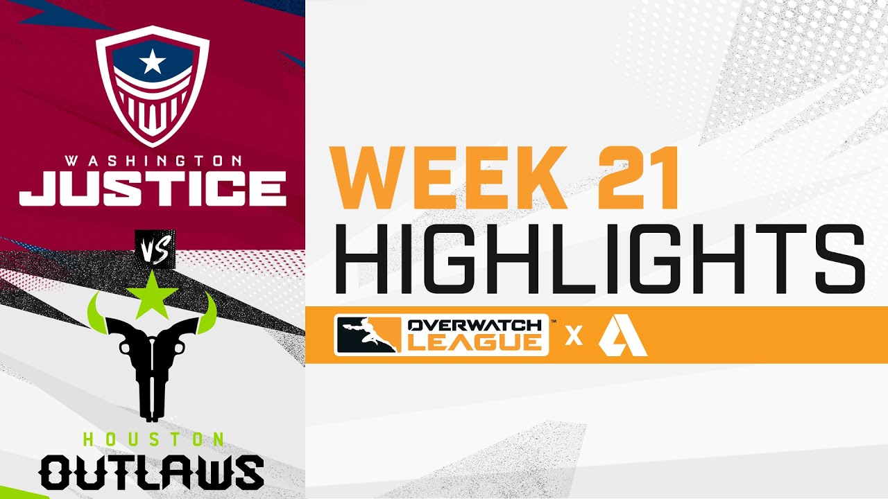 Washington Justice VS Houston Outlaws - Overwatch League 2021 Highlights | Week 21 Day 2