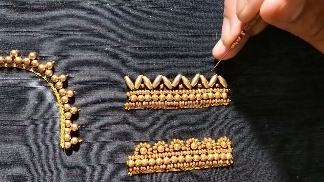 Aari Embroidery professional class 18 | Bead Work | Design 2 |