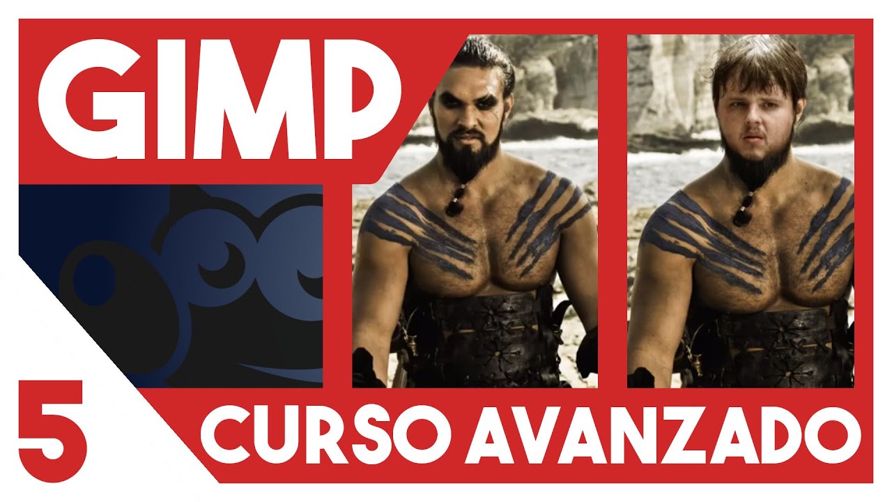 GIMP 2.10 Curso AVANZADO  ▶▶  5. Cambiar cara por otra (De Khal Drogo a Samwell Tarly)