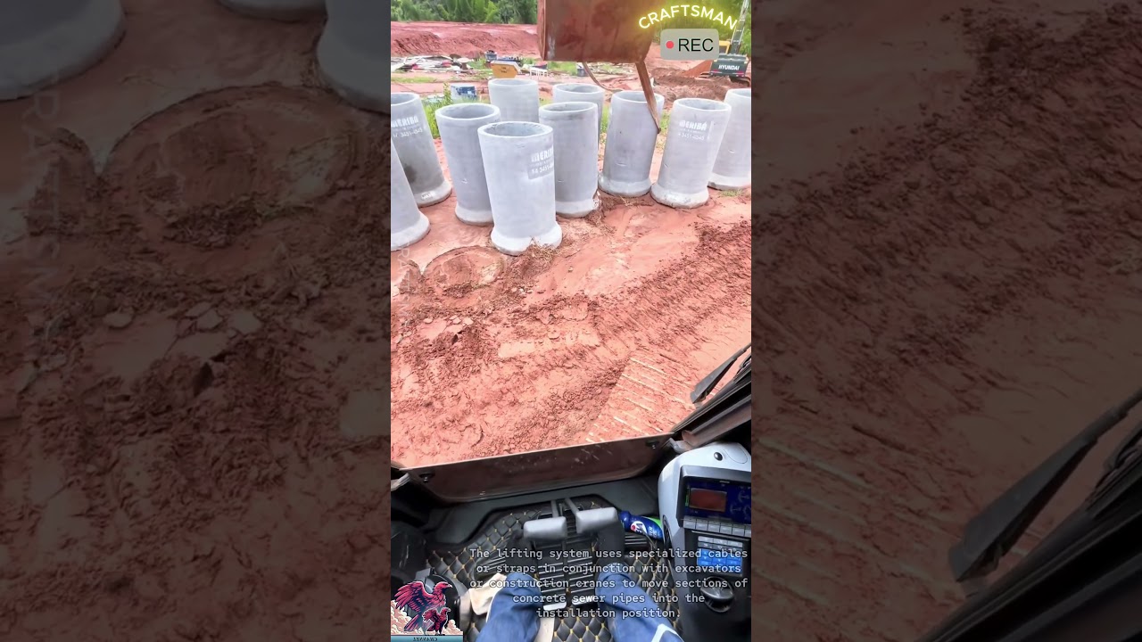 Lifting Concrete Pipe with Rope Safely #video #viral
