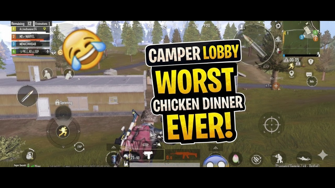 BGMI Day 10 🔥 | Worst Chicken Dinner Ever | Camper Lobby