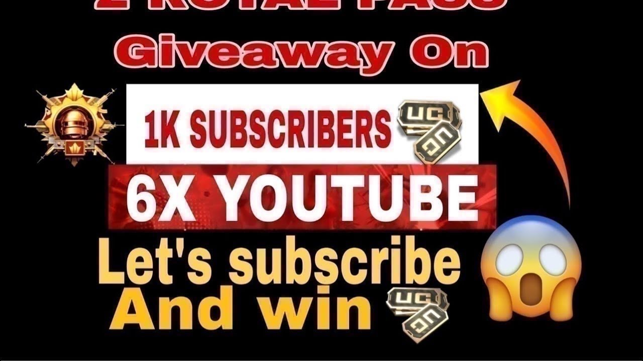 6x YouTube IS LIVE 🔥☠️ PUBG MOBILE 2 RP GIVEAWAY ON 1k SUBSCRIBERS🔥 Lets subscribe and win 🔥