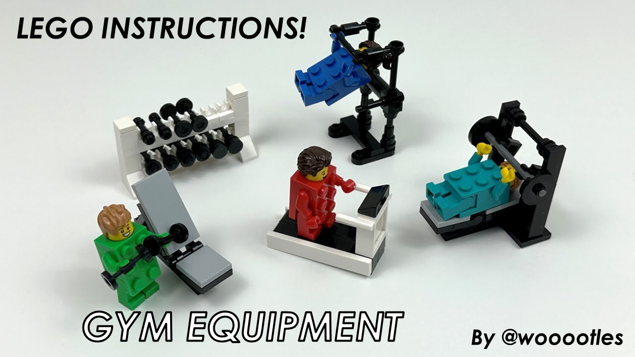 LEGO MOC with Tutorial: Gym Equipment - 6 Packs Overrated, Let’s Get Six Studs Brah