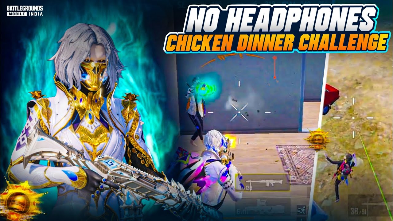 BGMI Challenge 🔥 | Chicken Dinner Without Headphones 🎧❌ | Sound Off, Skills On 💥
