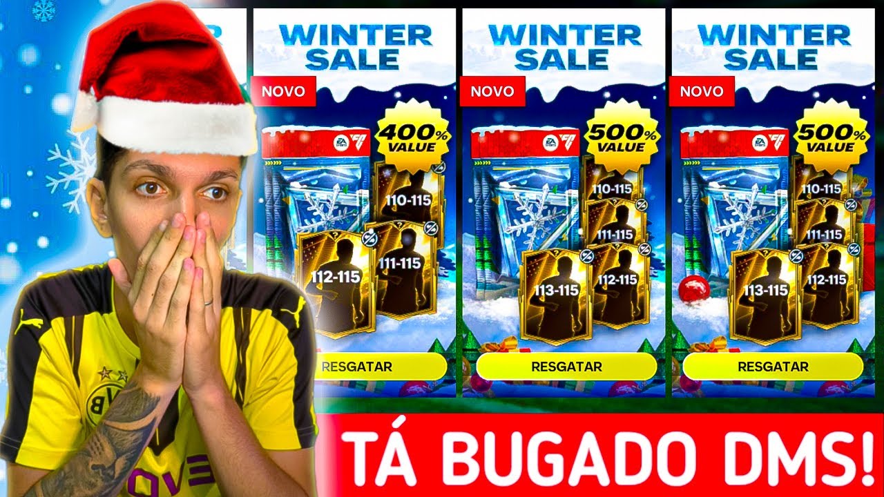 🔥BUGADO DMS!🎁😱ABRIR OS PACKS NOVOS de NATAL no FC MOBILE 26