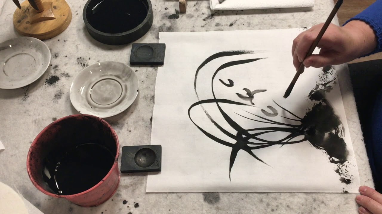 Orquídea Silvestre. Técnica Sumi-e