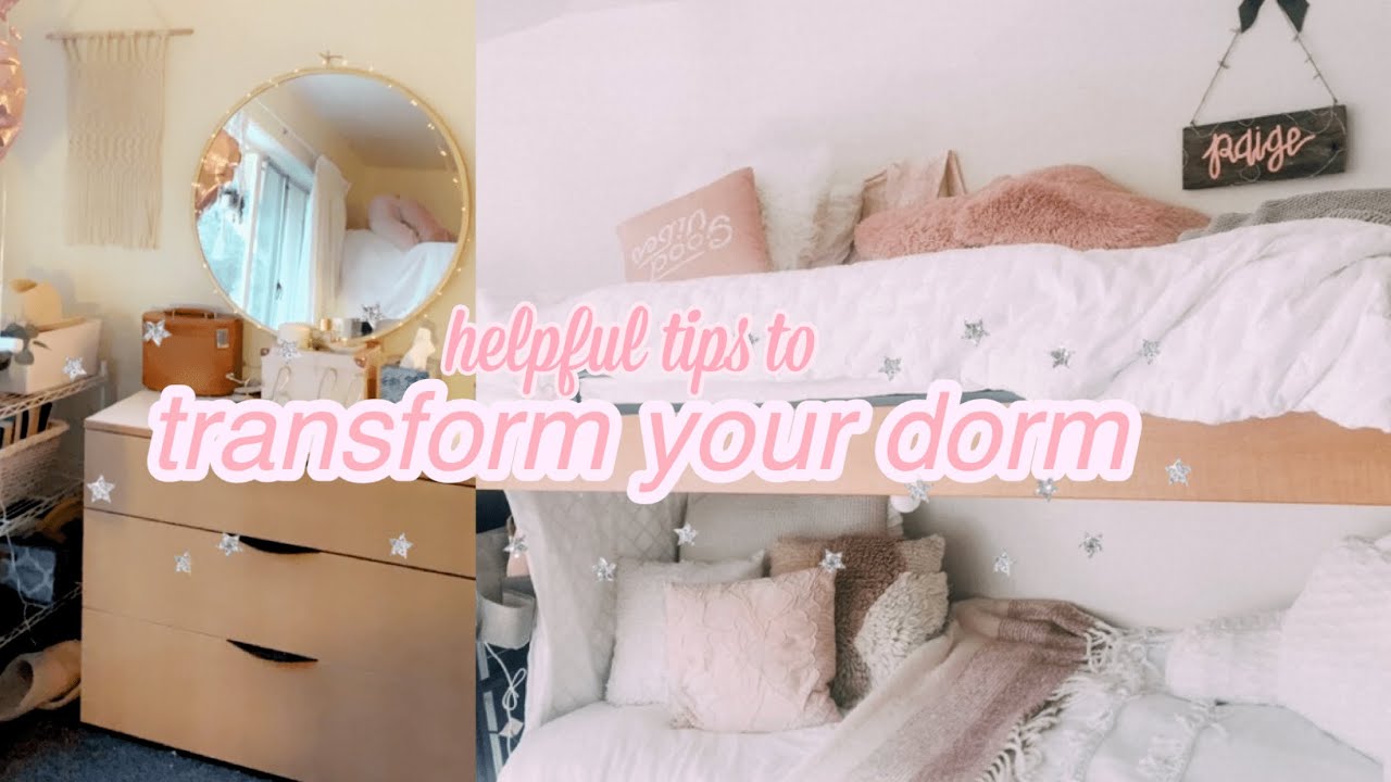 HOW TO DECORATE YOUR DORM ROOM | Dorm Room Hacks, Decorating Tips for Dorm Room, Aesthetic Dorm