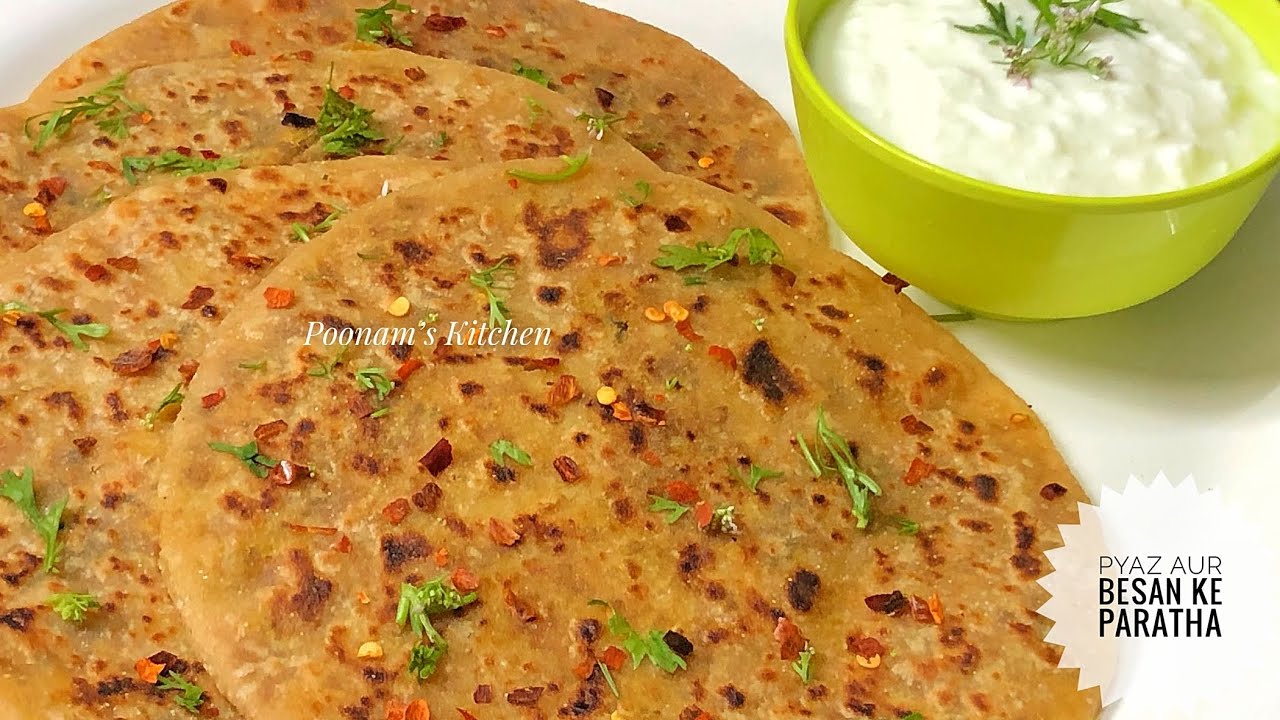Pyaz aur Besan ka Chatpata Paratha - Easy Breakfast Recipe/ Lunchbox Recipe/ How to make Parathaw