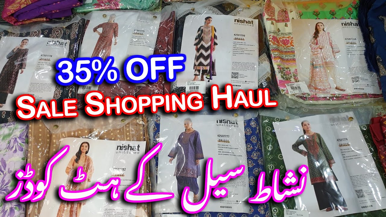 Nishat Sale Flat 50% 35% OFF ❤️ / Nishat Sale Shopping Haul 🛍️ / Hit Codes In Sale #sale #shopping