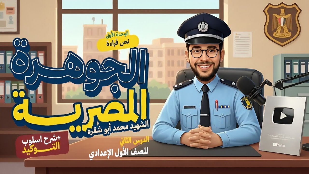 شرح درس الجوهرة المصرية | محمد أبو شقرة + أسلوب التوكيد | الصف الأول الإعدادي - ترم ثان.