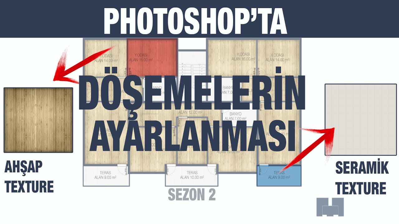 2-)Photoshop'ta Kat Planı Hazırlama Duvarlar ve Döşemeler Nasıl Yerleştirilmeli?