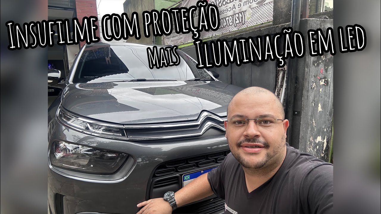 Citröen c4 cactus  aplicação de insufilme  mais iluminação em led     @BelotoPlays