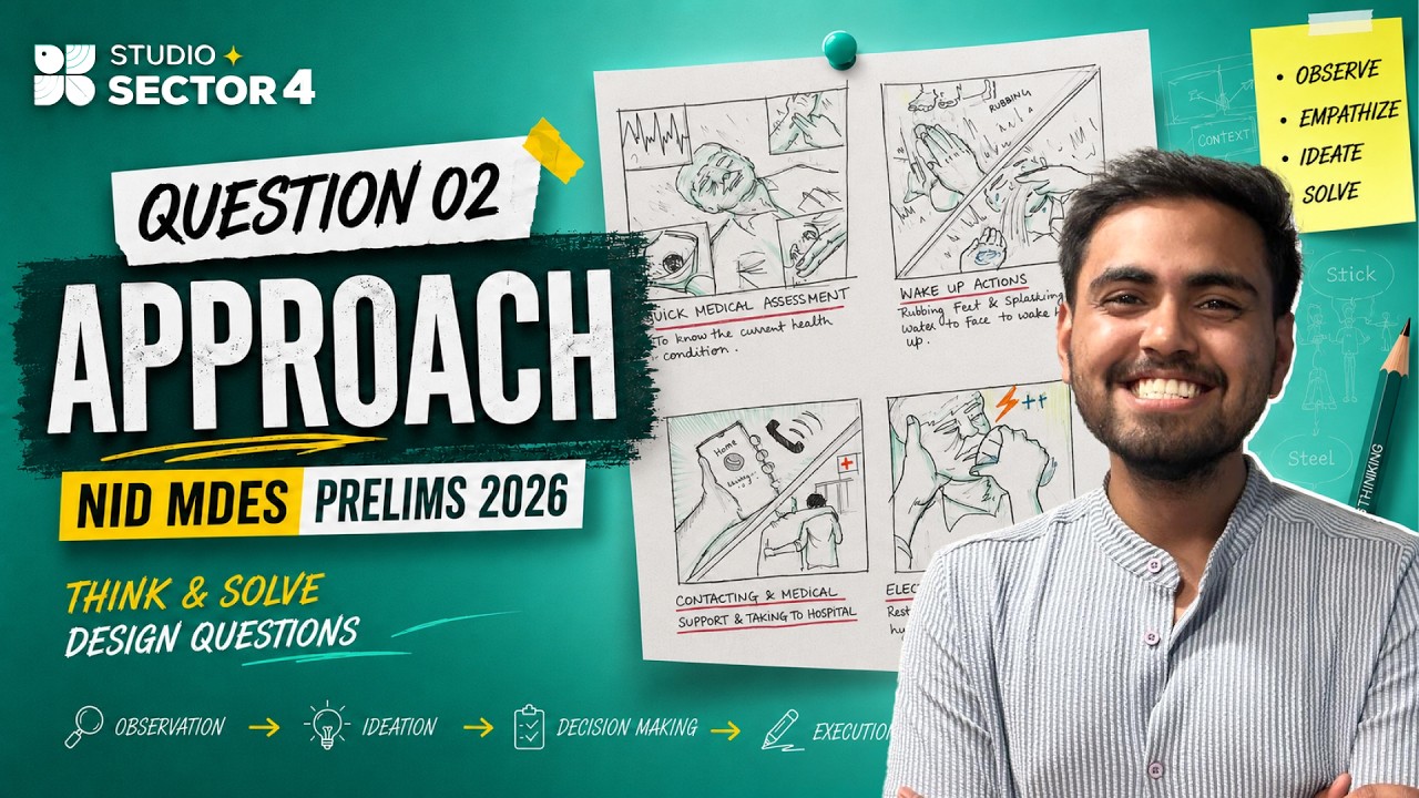 NID M.Des 2026 Prelims | Question 2 Approach & Solution | AIR 2 NID Ahmedabad