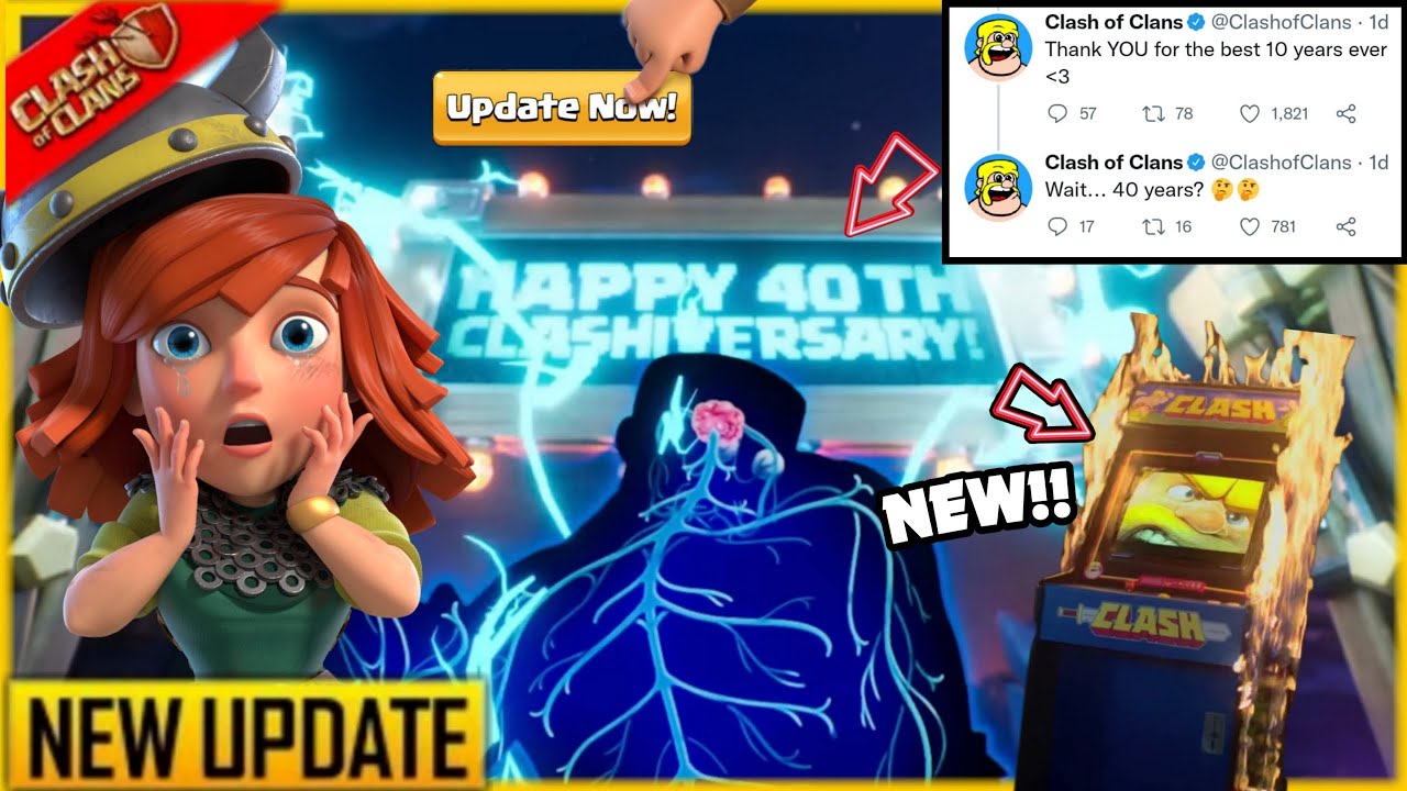 NEW UPDATE - 40th Clashiversary & New Game Mode In Coc | 10th Anniversary Update - CoC