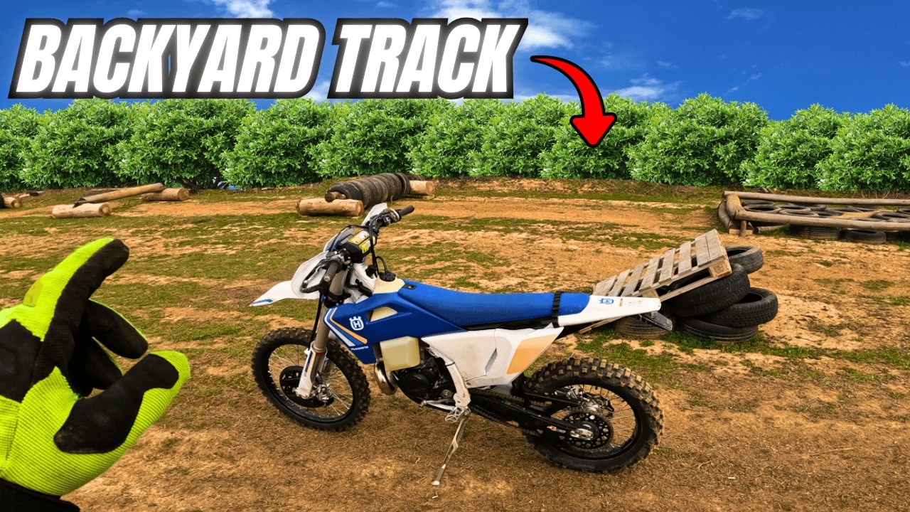 I Built a Pro Enduro Track in my Backyard + Woods Riding (Husqvarna TE300)