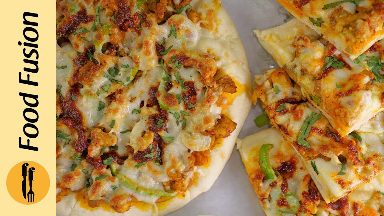 Harrisa Chicken Mushroom Flat Bread Recipe by Food Fusion