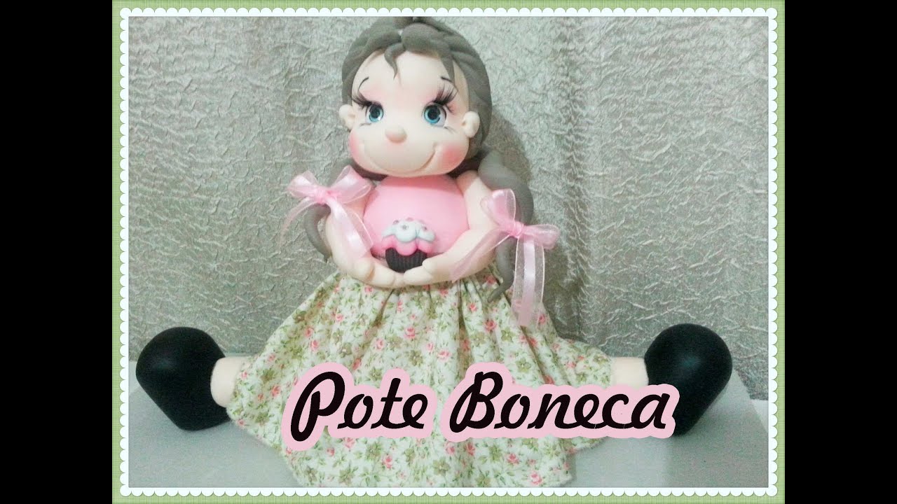 (DIY) Pote para doces boneca grande
