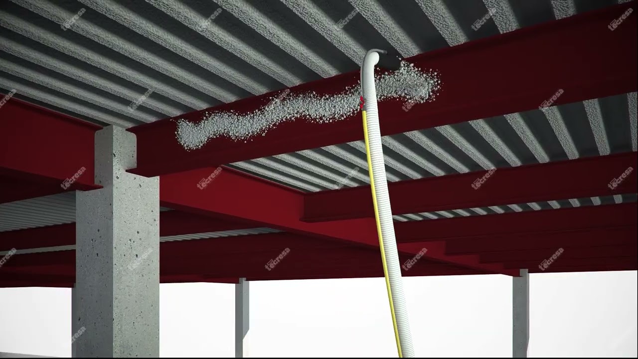 Tecwool® F Mortar. Concrete/profiled sheet mixed elements protection.
