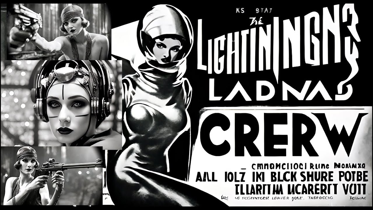 LIGHTNING BOLTS - Origin Story 1, 1930's Retro Pulp Science Fiction by Skyward, Black and White Film