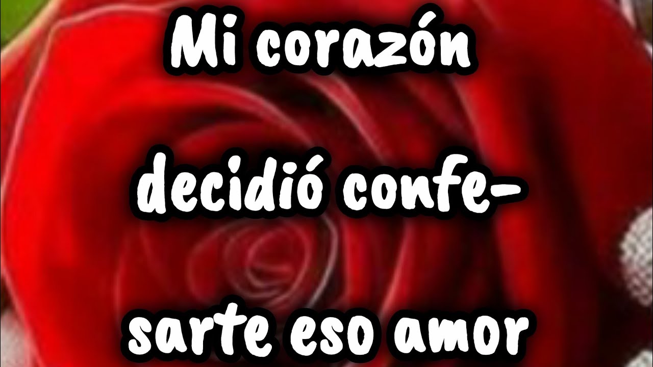 Mi coraz&oacute;n decidi&oacute; confesarte eso amor