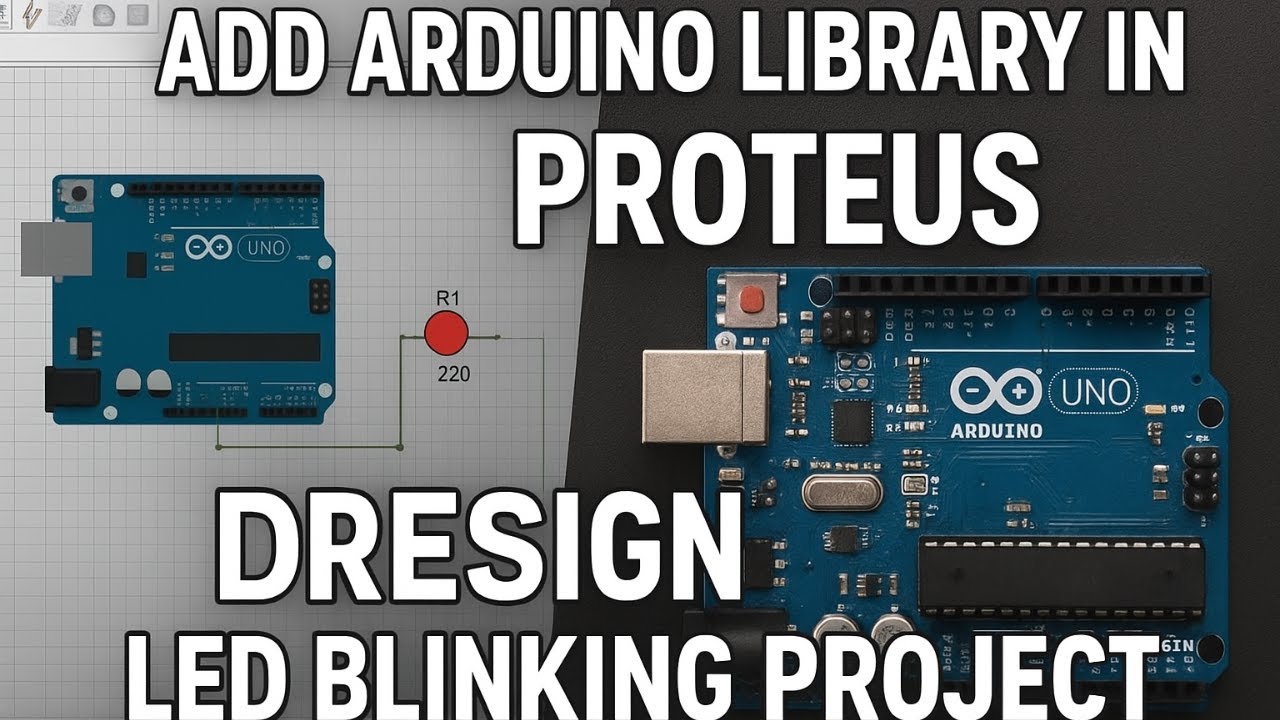 How to Add Arduino Library in Proteus | LED Blinking Simulation Tutorial
