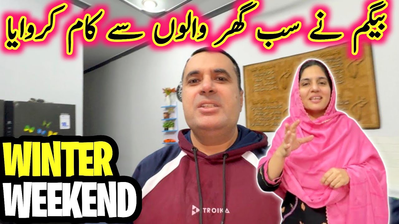 Begum ny sb Ghr walon sy Kaam krwaya| Winter weekend Routine|Gajrela/ Gajar ka Halwa & BBQ For Dawat