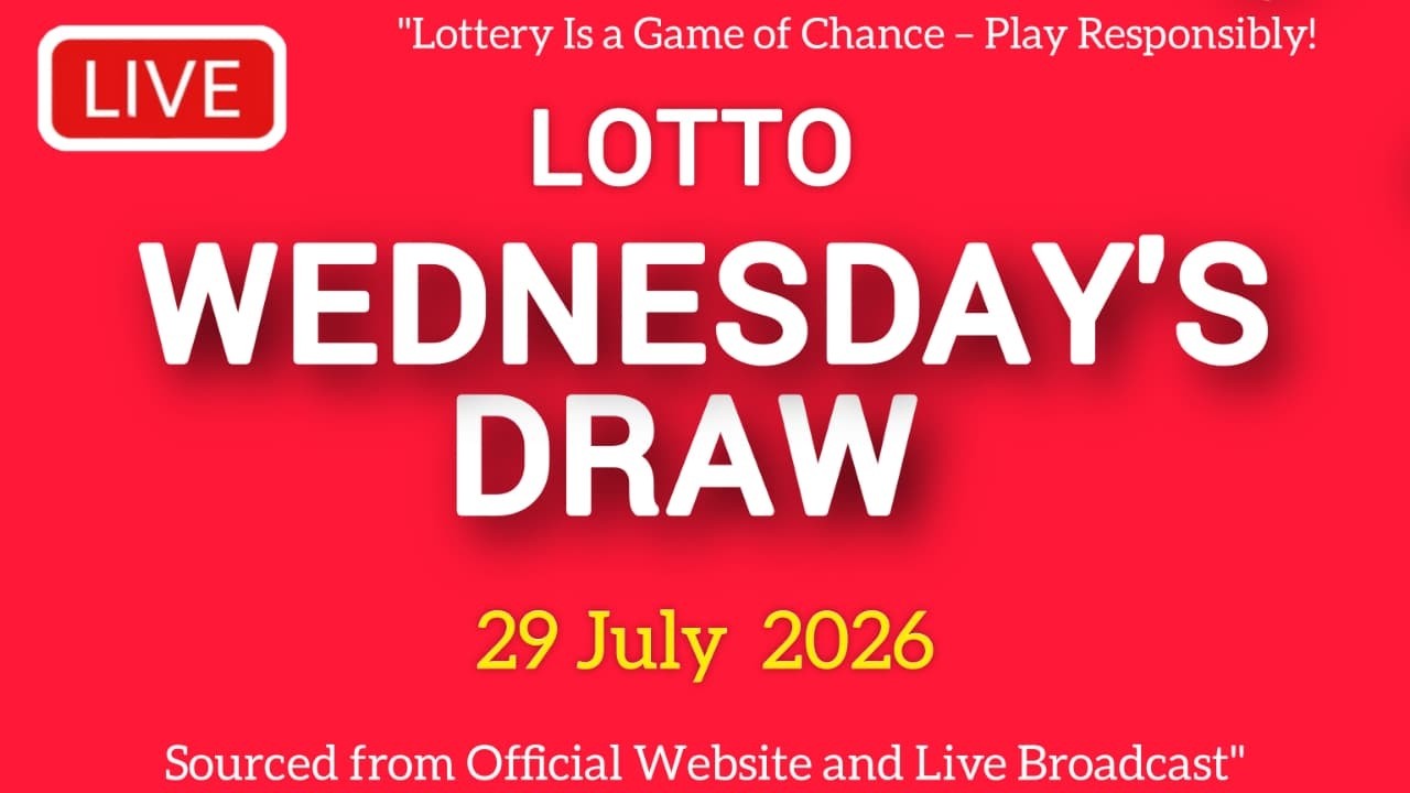 The National Lottery Lotto Draw Live results from Wednesday 29 Jul 2026 | tonight lotto