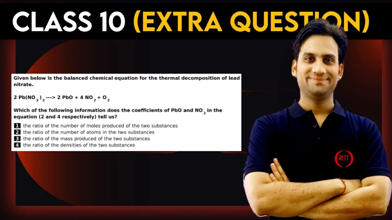 Given below is the balanced chemical equation for the thermal decomposition of lead nitrate.