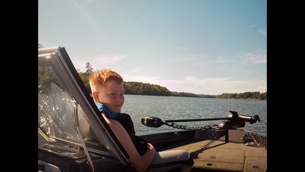 Kids new fishing boats go in the water. Will we catch anything?