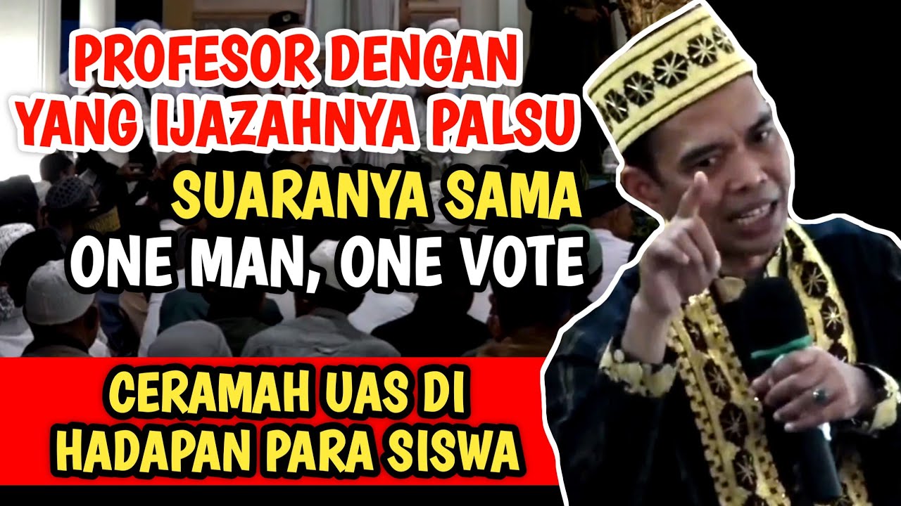 Profesor dengan yang ijazahnya palsu dalam demokrasi sama suaranya... one man, one vote