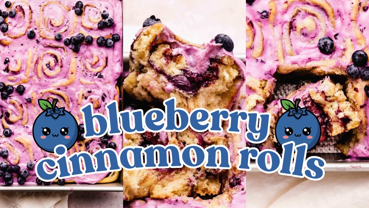 Easy & Gooey Blueberry Cinnamon Rolls