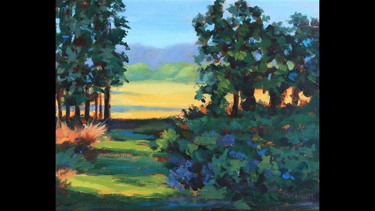 Blueberry Patch Acrylic Painting Tutorial